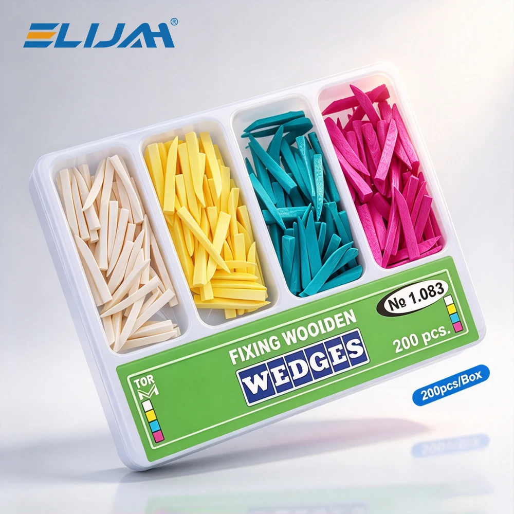 ELIJAH 200Pcs/Box Dental Fixing Wooden Wedges Dental Material Wooden Tooth Gap 1.083 Dentist Oral Care Accessories Dentist Tool