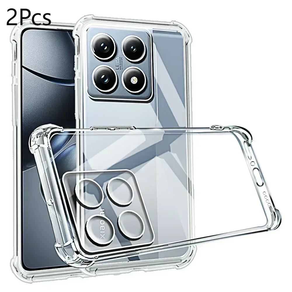 

Противоударный чехол для телефона Xiaomi 14Tpro 13T 12T 11T 14T Pro, прозрачный силиконовый мягкий чехол из ТПУ 14 13 12 11 T T14 задняя крышка