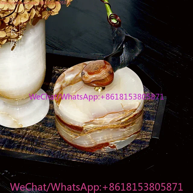 Natural ornament model house sales office living room body decorative cabinet light luxury high-end