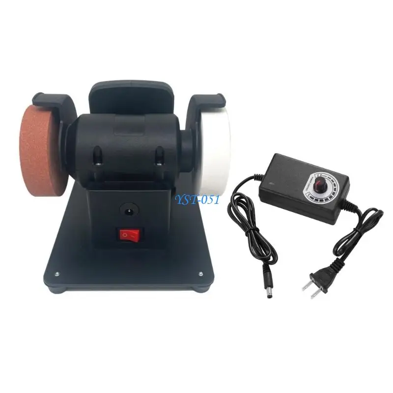 E15A Household Electric Double Wheel Sharpener Polishing Rust Removal Tool Grinder Machine Polisher Cutter Sharpening