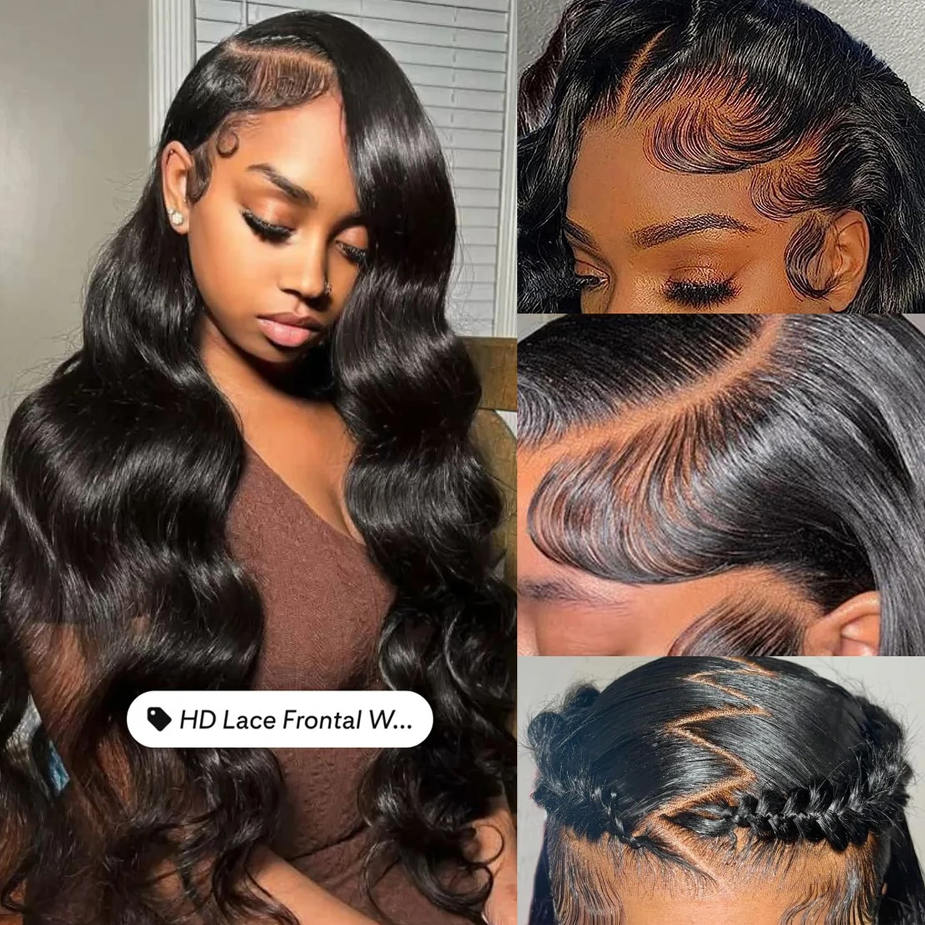 

30 Inch HD Transparent 13x6 Body Wave Lace Front Wig Pre Plucked 360 Lace Frontal Wigs Human Hair 5x5 Glueless Wig 250% Density