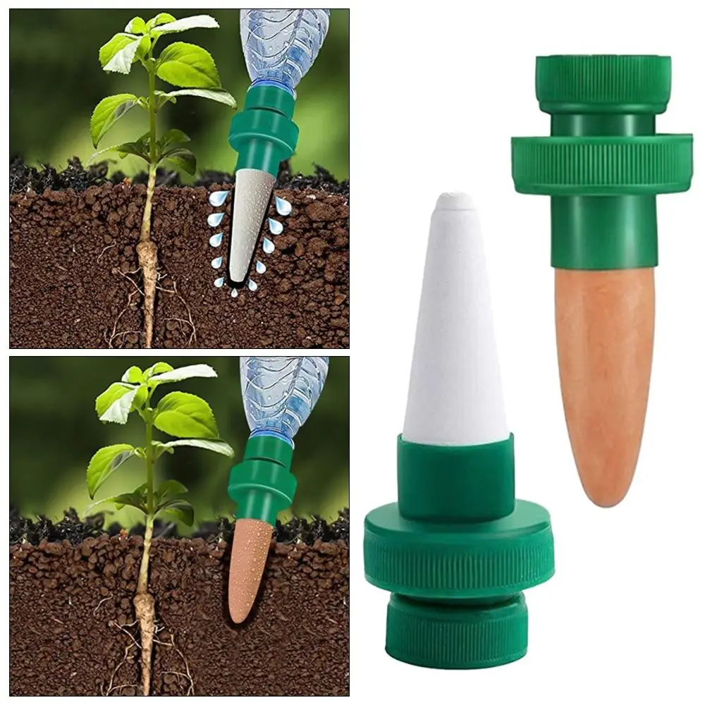 5pcs New Plastic Watering Spikes Universal Auto Watering Potted Plant Waterer Terracotta Style Self Watering Stakes Vacation Use
