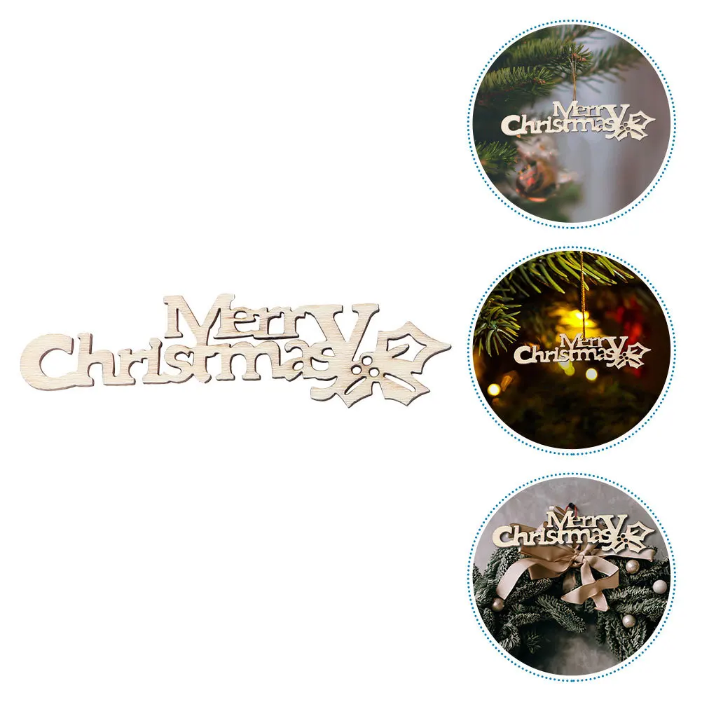 

10Pcs Merry Christmas Wood Cutouts Unfinished Wooden Slices DIY Craft Scrapbooking Xmas Ornaments Christmas Wood Piece