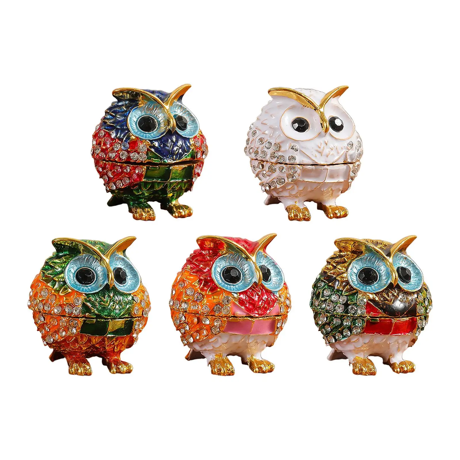 

Owl Trinket Box Vintage Style Unique Jewelry Box for Pendants Rings Earrings