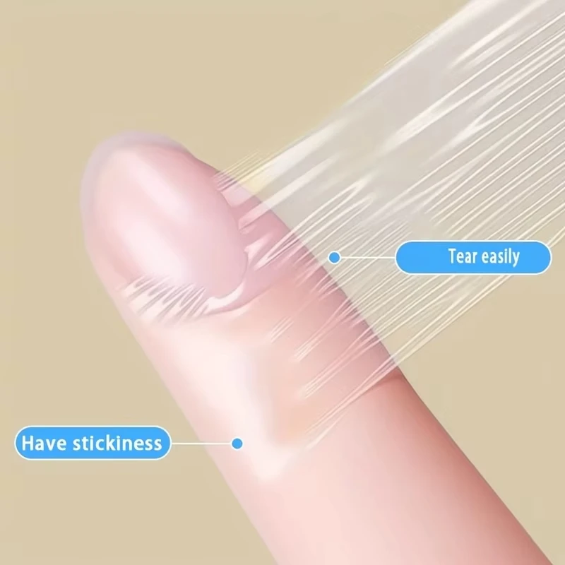 1Roll Transparent Self-Adhesive Tape PU Material Portable Anti-Friction Finger Protector Bandage for Bathing Sports