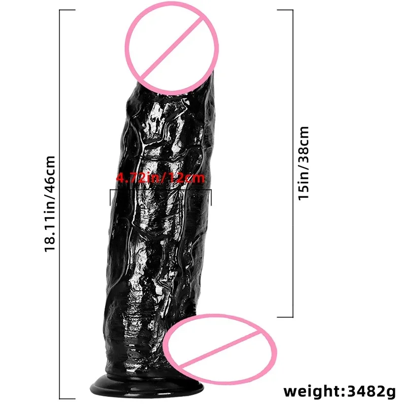 12cm Thick Realistic Huge Dildo Fake Penis Strong Suction Cup Anal Dildos Adult Sex Toys for Man Couple Toy Men\'s Masturbator