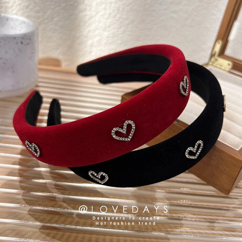 2024 New Fashion  Padded Headbands For Women  Bezel Hair Band Hair Hoop Girl Sponge Thick Solid  Color Hair Accessories Headwear