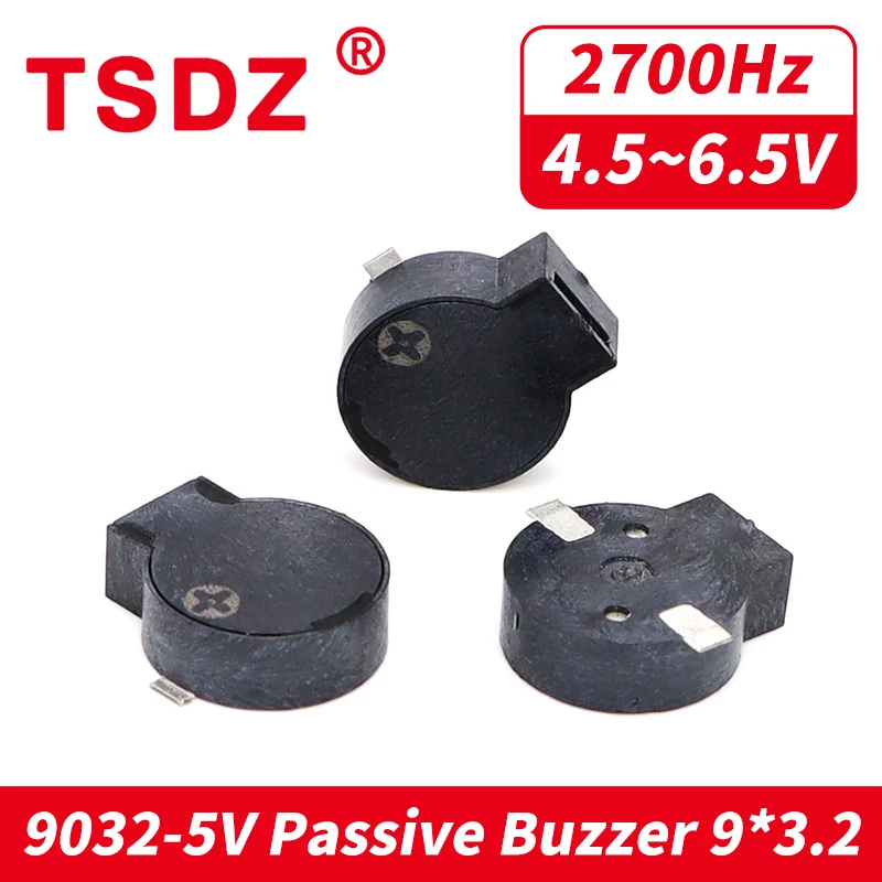 5Pcs SMD Buzzer 9032 Dimension 9.0x3.2mm Passive Sound Generator 5V Environmental Side-sounding Buzzer