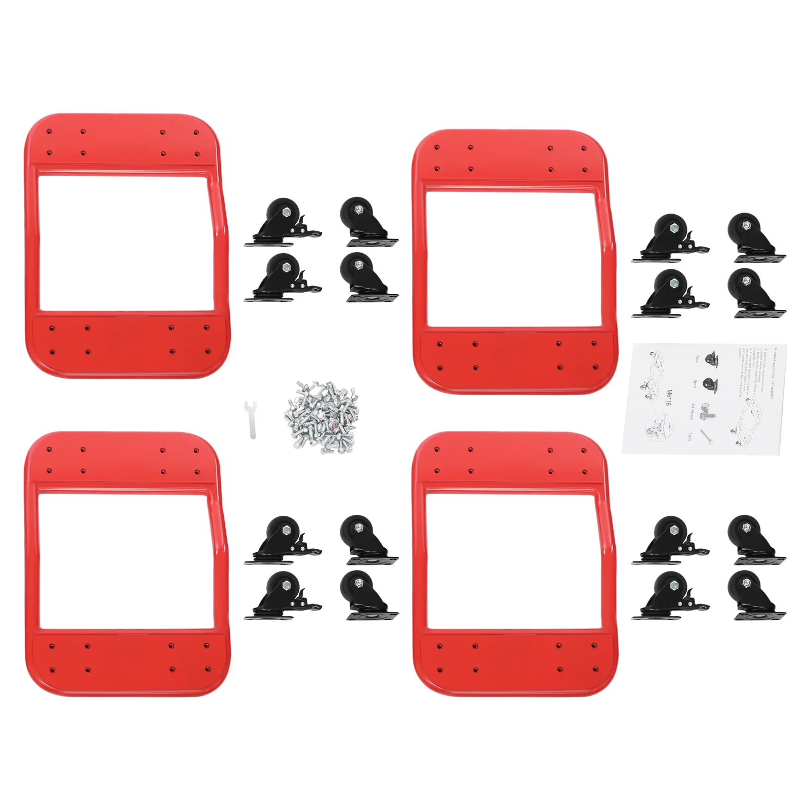 الصلب الأحمر 45x32.5x10.3 سنتيمتر عربة أربع قطع 6000 رطل الحاملة عربة محمولة كتلة بكرة #5