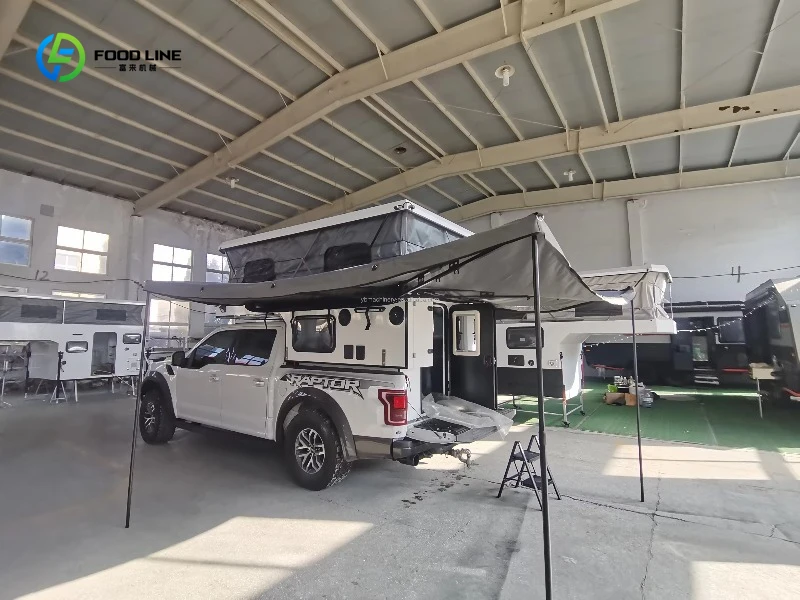 Customized Fast Shipping Pickup Camper Shell with Screened Entry and Wide Interior Space Truck Camper