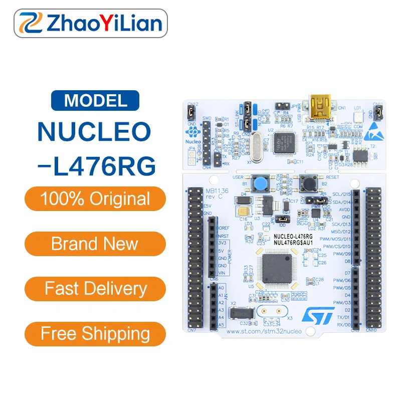 For NUCLEO-L476RG STM32L476RG Nucleo 64 Development Board Cortex M4 Low Power Evaluation Kit Onboard ST Link