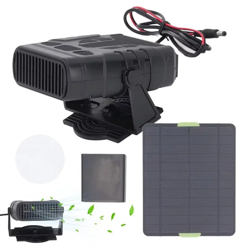 Solar windshield de-icer Car Heater with Battery Backup 24-Hour Operation No Engine Start Required Energy-Efficient Warm Air Dry