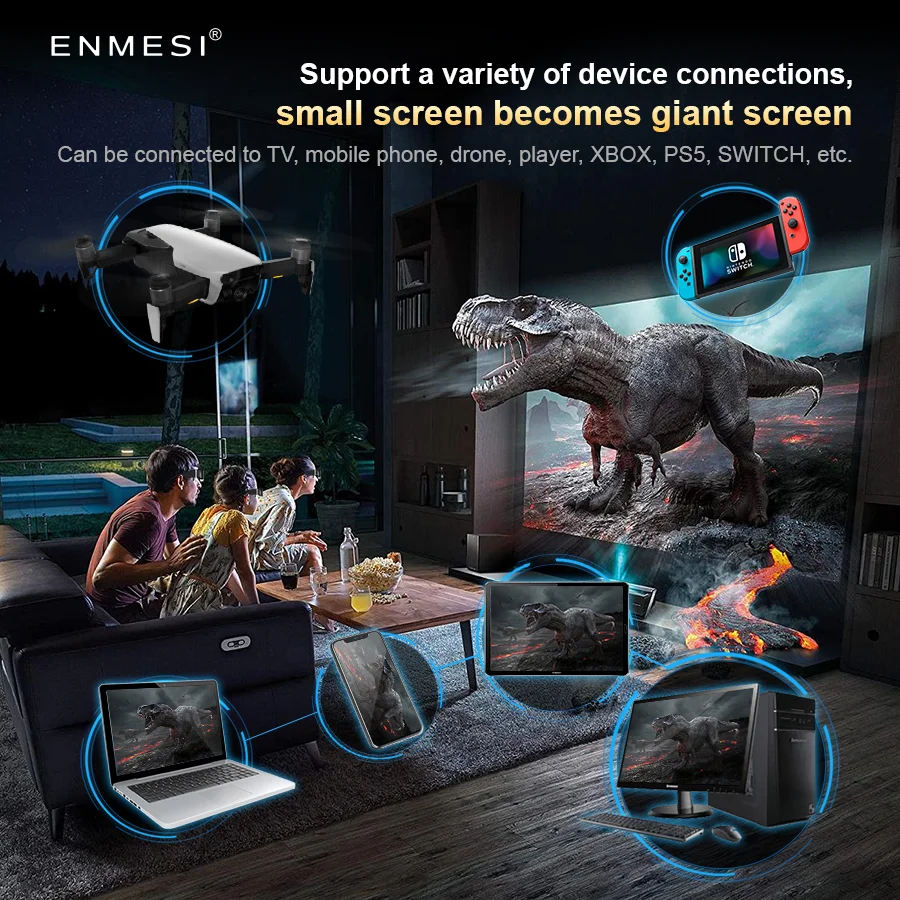 ENMEIS  new HDMI headworn near eye high-definition OLED display giant screen 3DVR virtual reality movie game video glasses