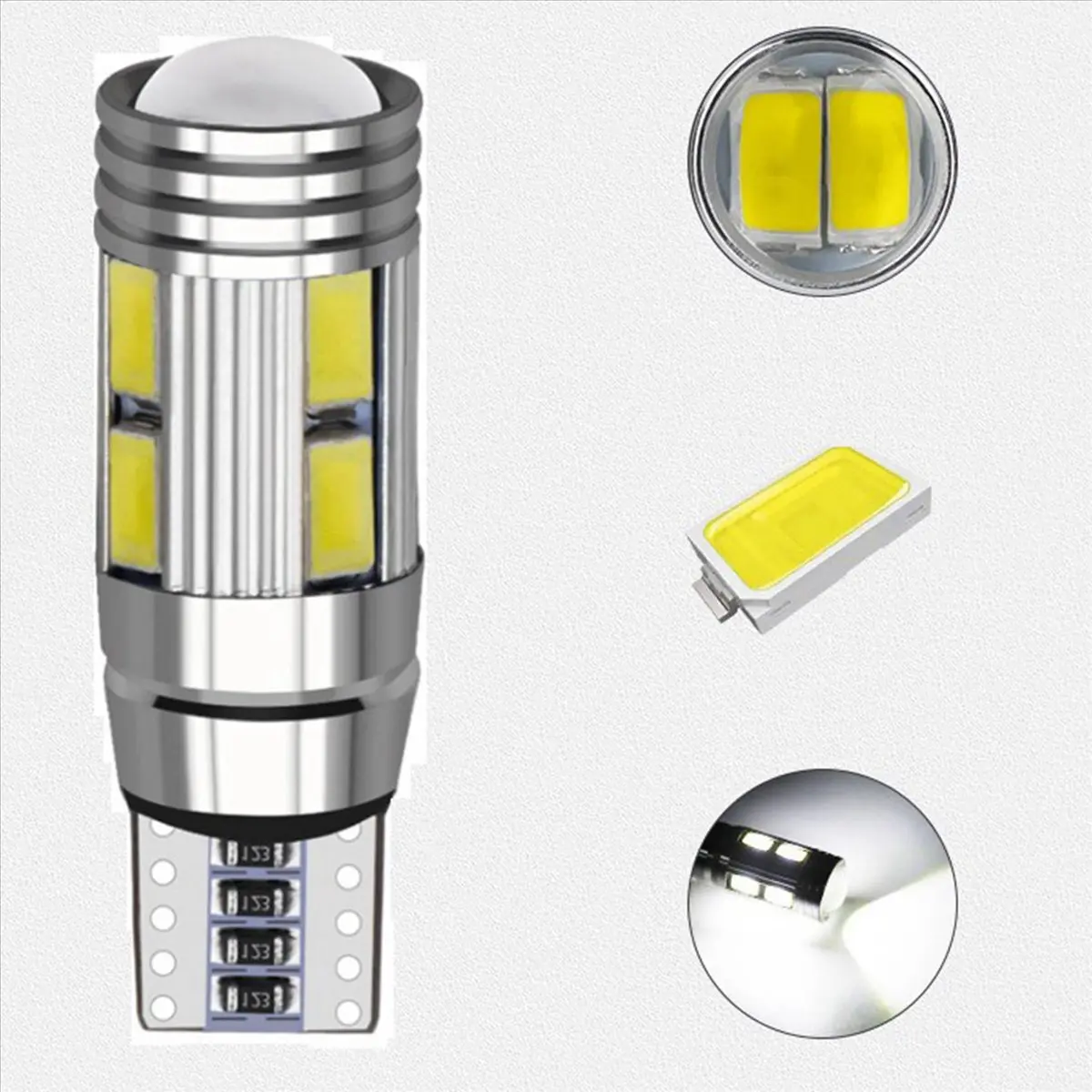 جديد 8 قطعة W5W T10 12 فولت 6000 كيلو 5630 10 SMD سيارة LED لمبة Canbus لوحة ترخيص إسفين الجانب بدوره مصباح إشارة السوبر مشرق الأبيض