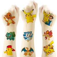 20Pcs Pokemon Tattoo Stickers Waterproof Cute Pikachu Sticker Funny Cartoon Kids Girls Christmas Birthday Gift Reward Toy