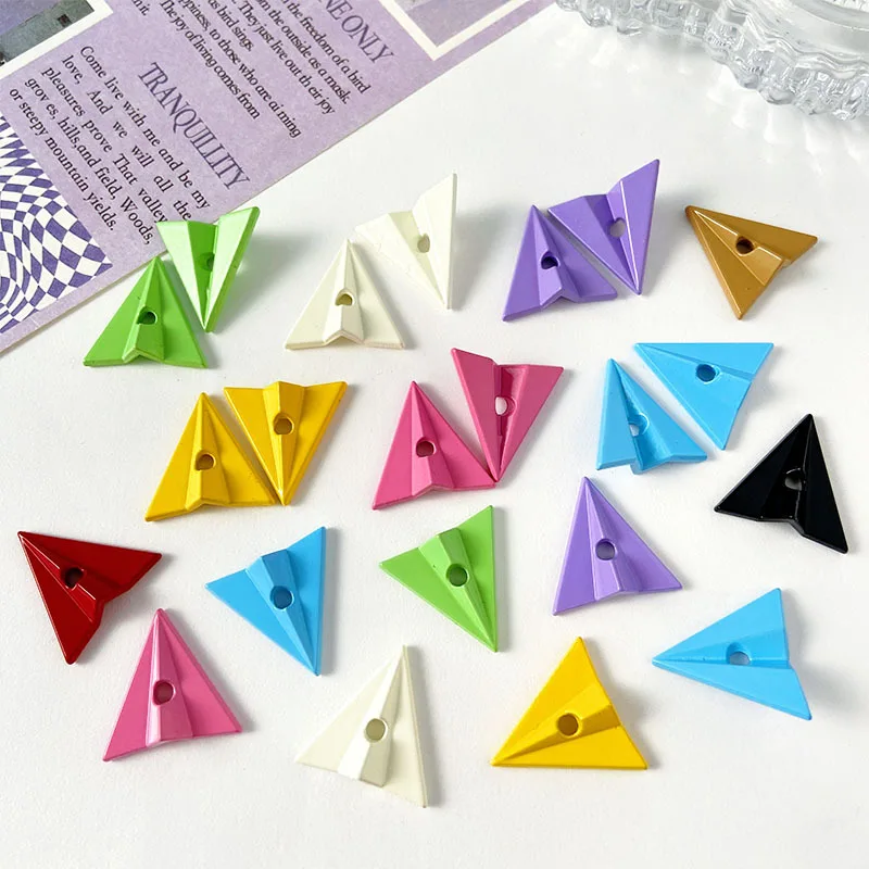 

10 шт., 3D бумажный самолетик ручной работы, подвески, цвет макарон, ожерелье, серьги, браслет, разъемы, фурнитура для изготовления ювелирных изделий своими руками