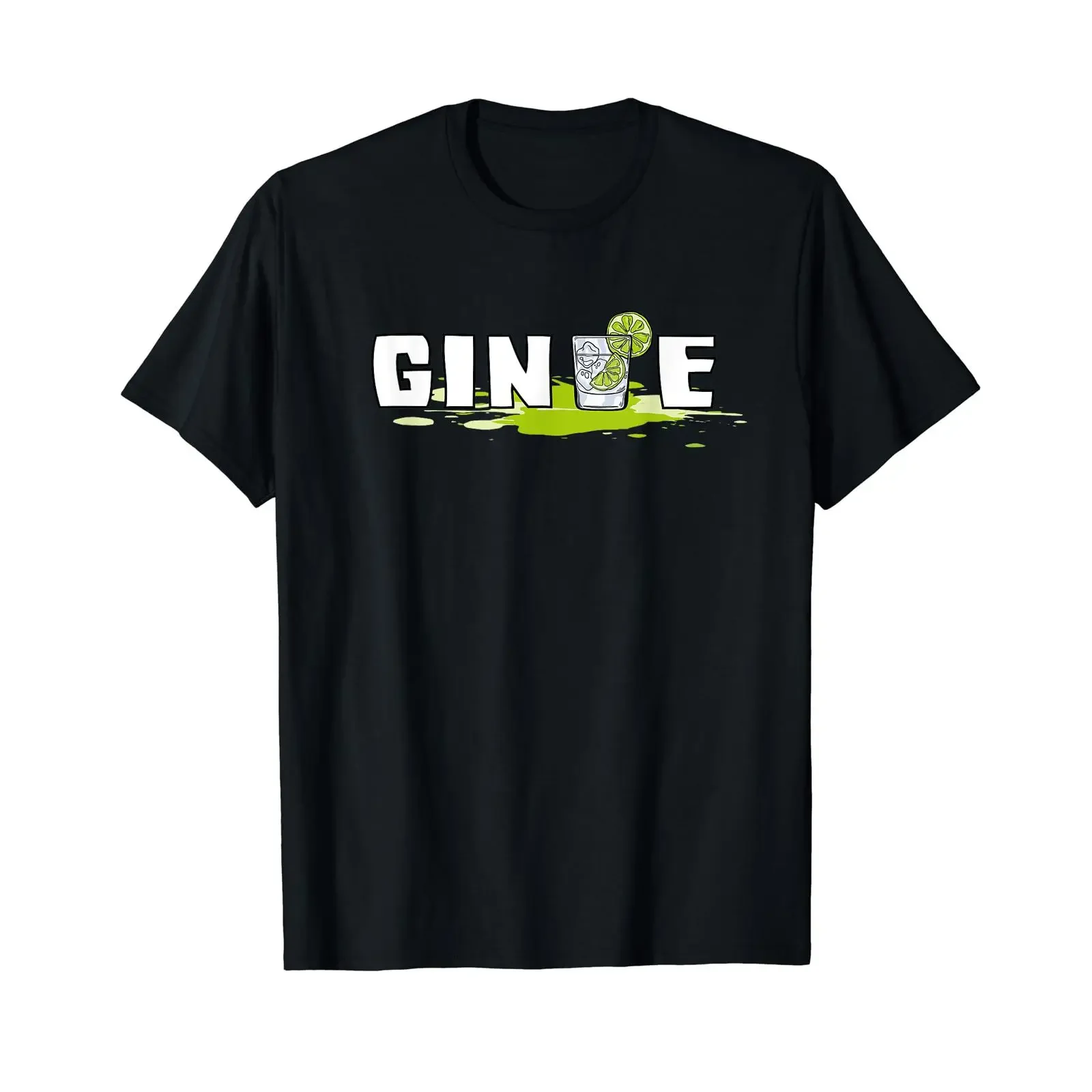 Ginie Cocktail with Tonic and Gin T Shirt vintage Washed Unisex Stretched homme Slightly Breathable graphic