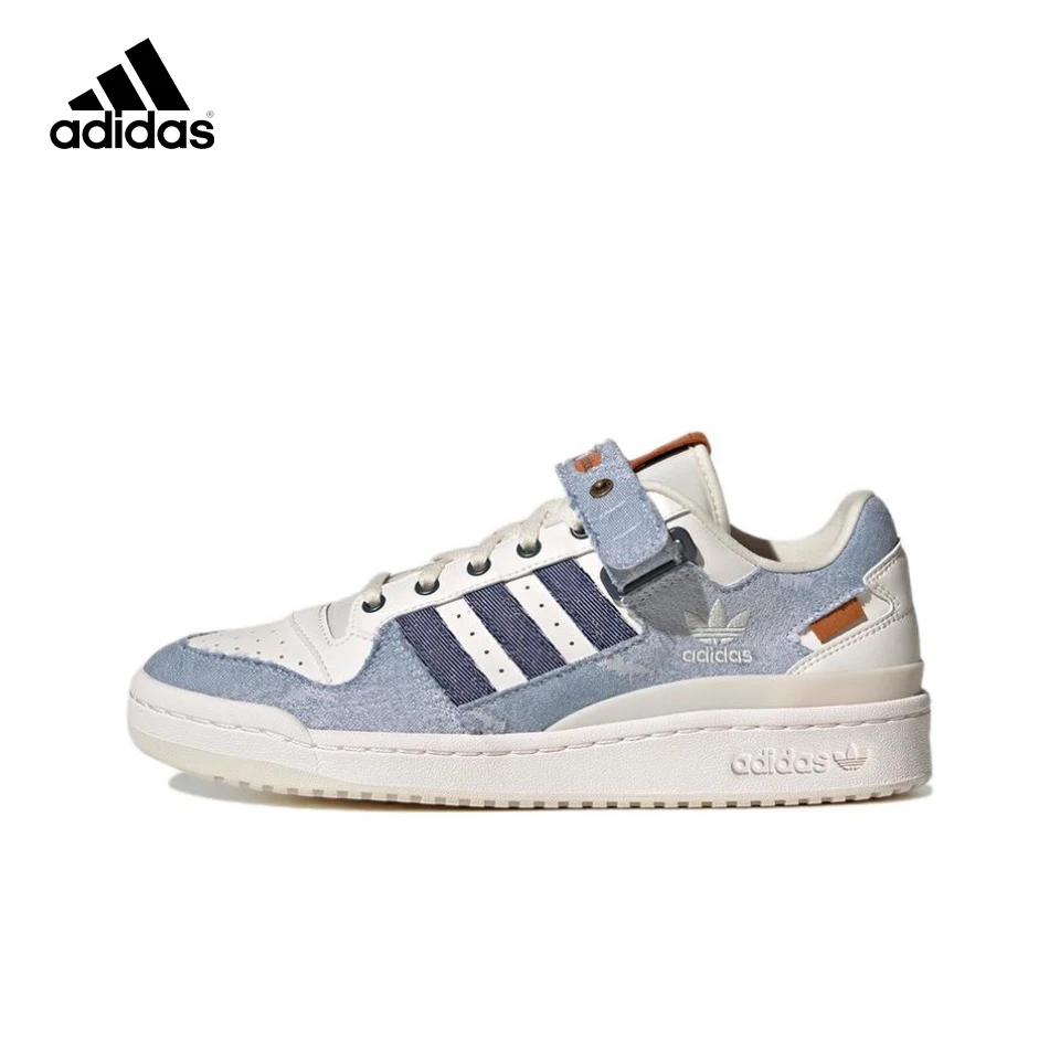 

Original Adidas Forum Blue White Color Men's and Women's Unisex Skateboard Casual Classic Low-Top Retro Sneakers Shoes HQ6334