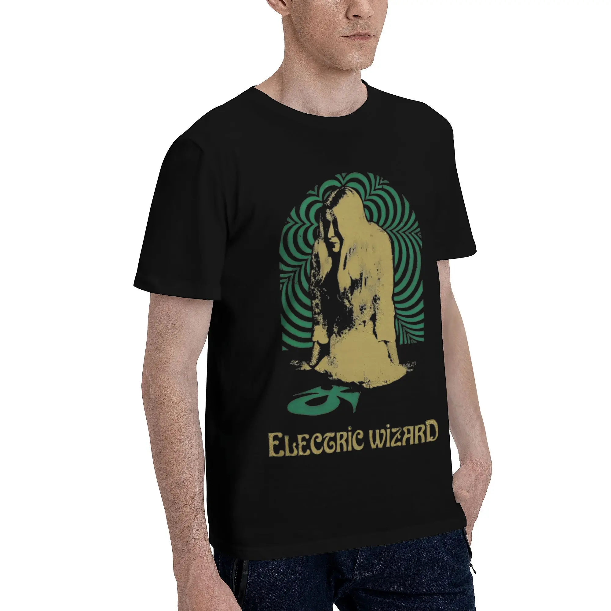 Fashion Electric Wizard T-Shirts Men Round Neck 100% Cotton T Shirt  Short Sleeve Tee Shirt Big Size Clothes