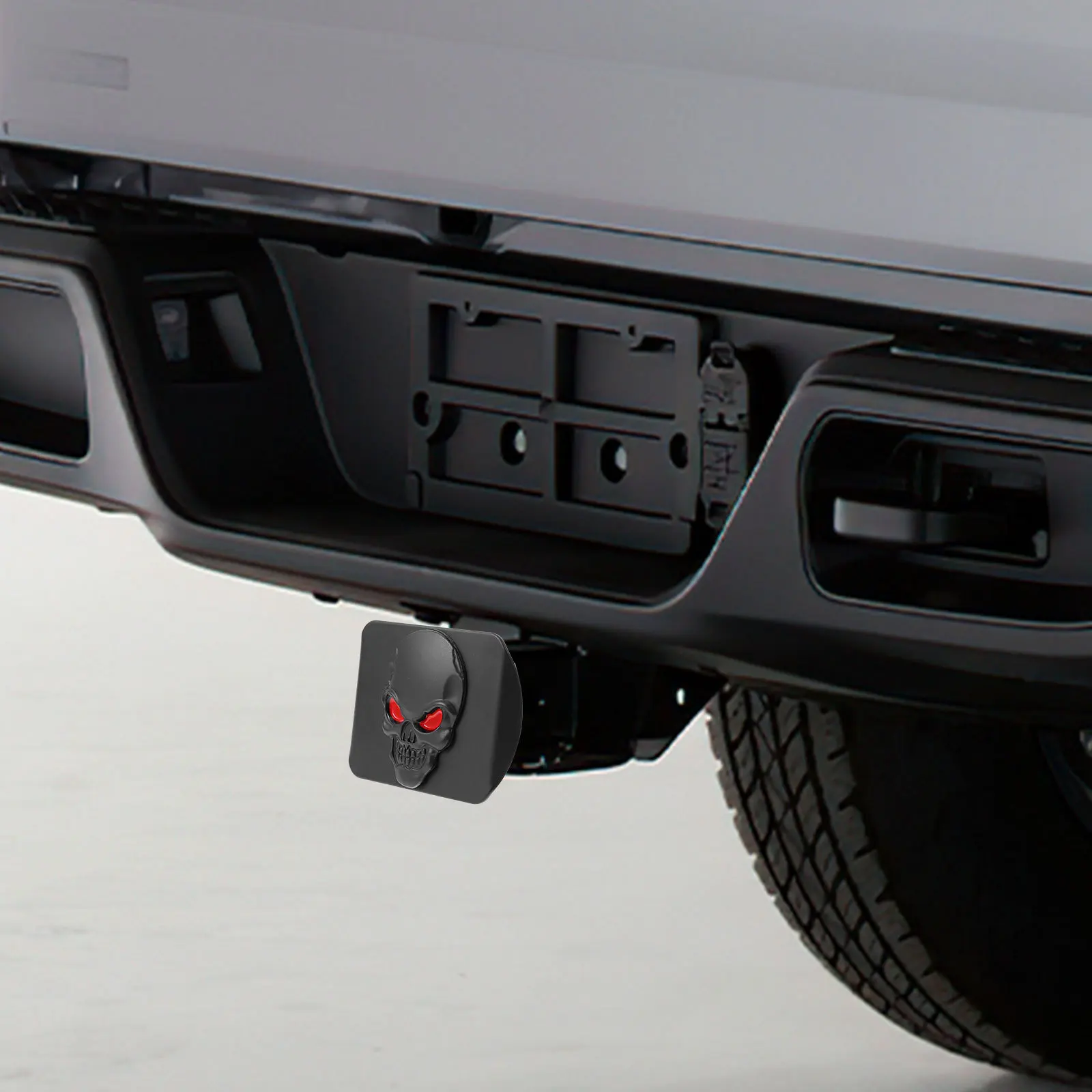

Metal Skull Trailer Hitch Cover Durable Creative Tow Receiver Cover Easy Install Car Truck Rv Accessories Protection