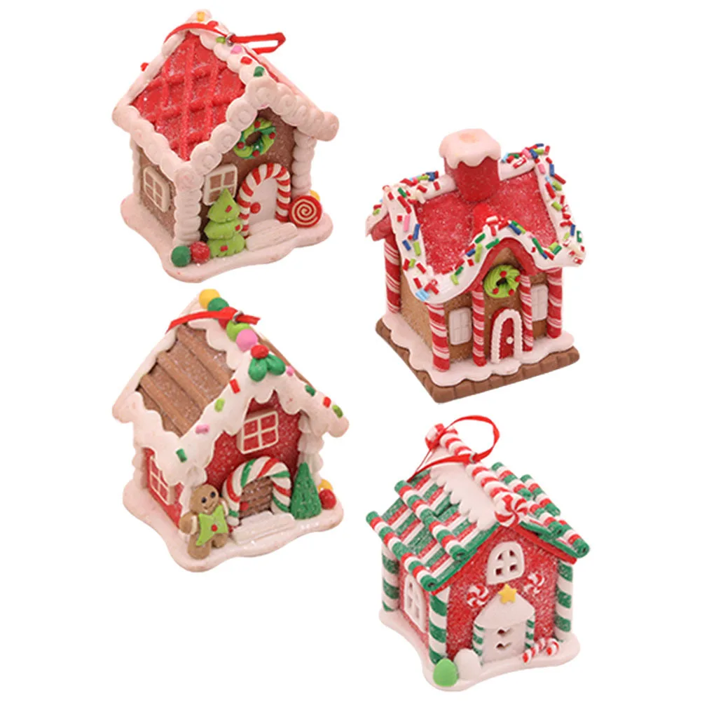 

4 Pcs Small Christmas Decor Gingerbread Decoration Classy Decorations Indoor