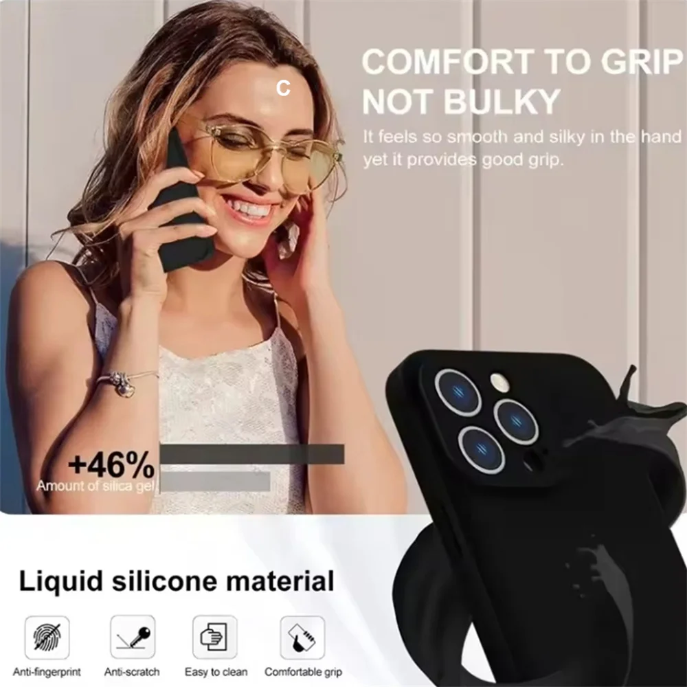 غطاء شحن لاسلكي من السيليكون السائل لهاتف آيفون 16 15 14 12 11 13 Pro Max 16 Plus حافظة هاتف Magsafe مغناطيسية أصلية