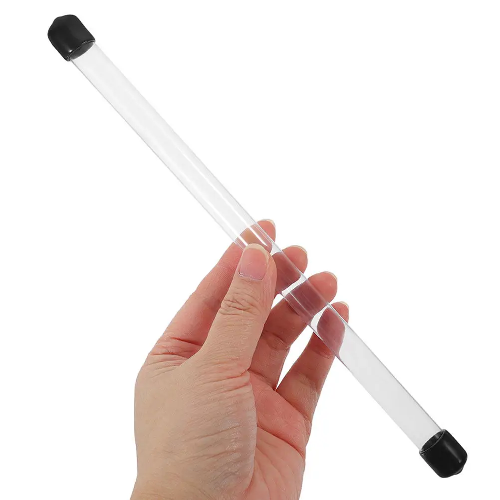 

16Pcs Transparent Test Tubes Hard Plastic Round Storage Tubes Clear Small Caps for Chemistry Biology Experiments Lab Sample