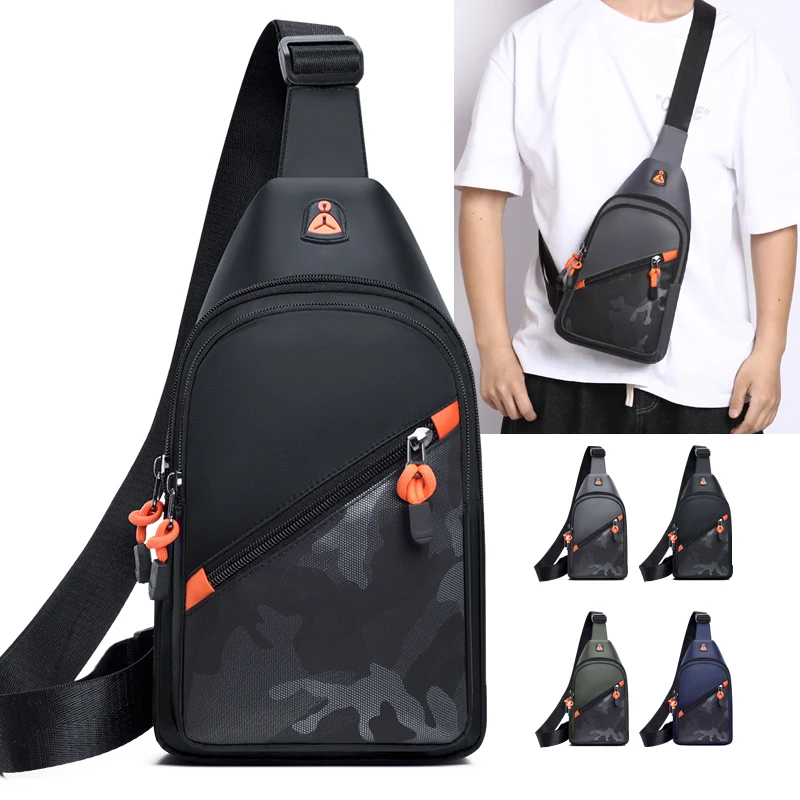 

Men's Chest Pack Crossbody Bag Luxury Design Durable Handbag Chest Bag Vintage Leisure Men's Handbag Shoulder Bag
