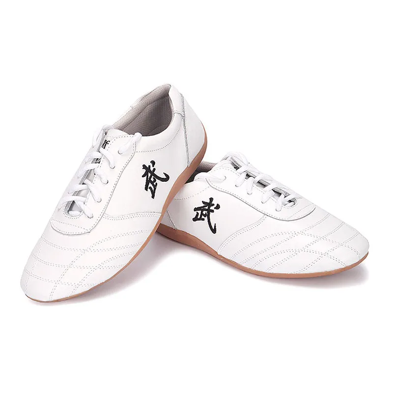 Professional Wushu Taiji Shoes Unisex Taiji Shoes Men's and Women's Leather Taekwondo Shoes Couple Shoes