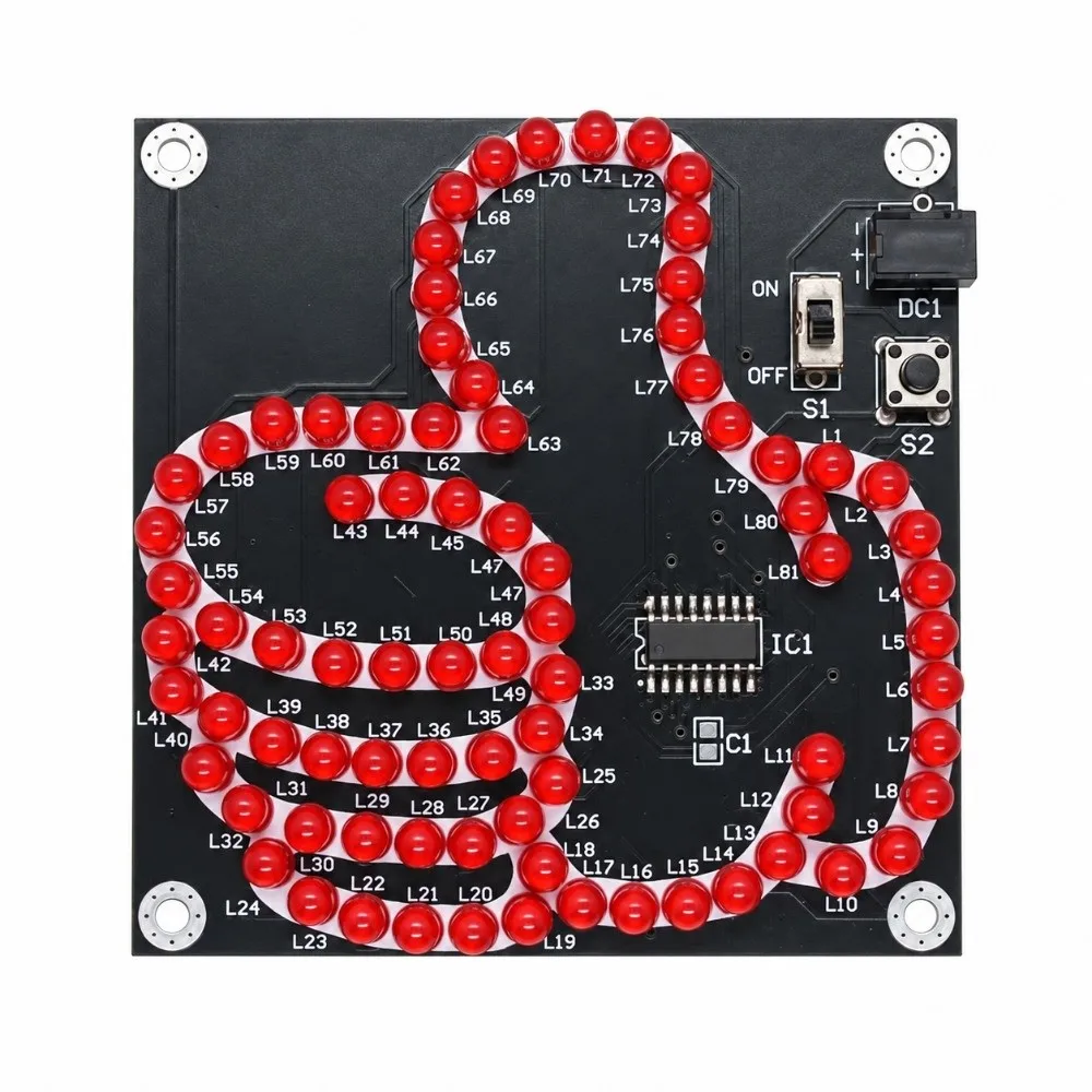 Light-Emitting Diode LED Production Kit Microcontroller Thumb Flowing Light Flowing Light Kit Flowing Light Soldering Practice