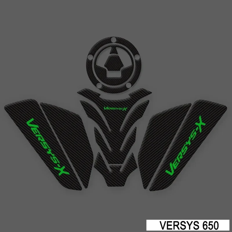 Fit For  Versys 650 X300 X 250 VersysX300 Motorcycle Tank Pad Protective Transparent Fish Bone Decal Sticker