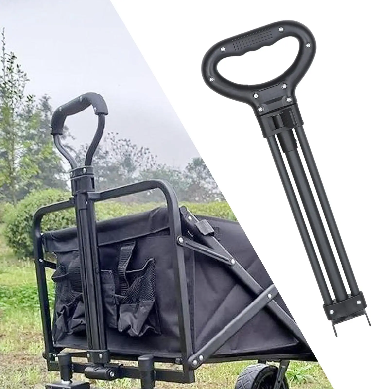 Trolley Pull Handle Replace Part Shopping Cart Pull Handle for Picnic Carts Wagon Cart Fishing Carts Garden Carts Outdoor Carts
