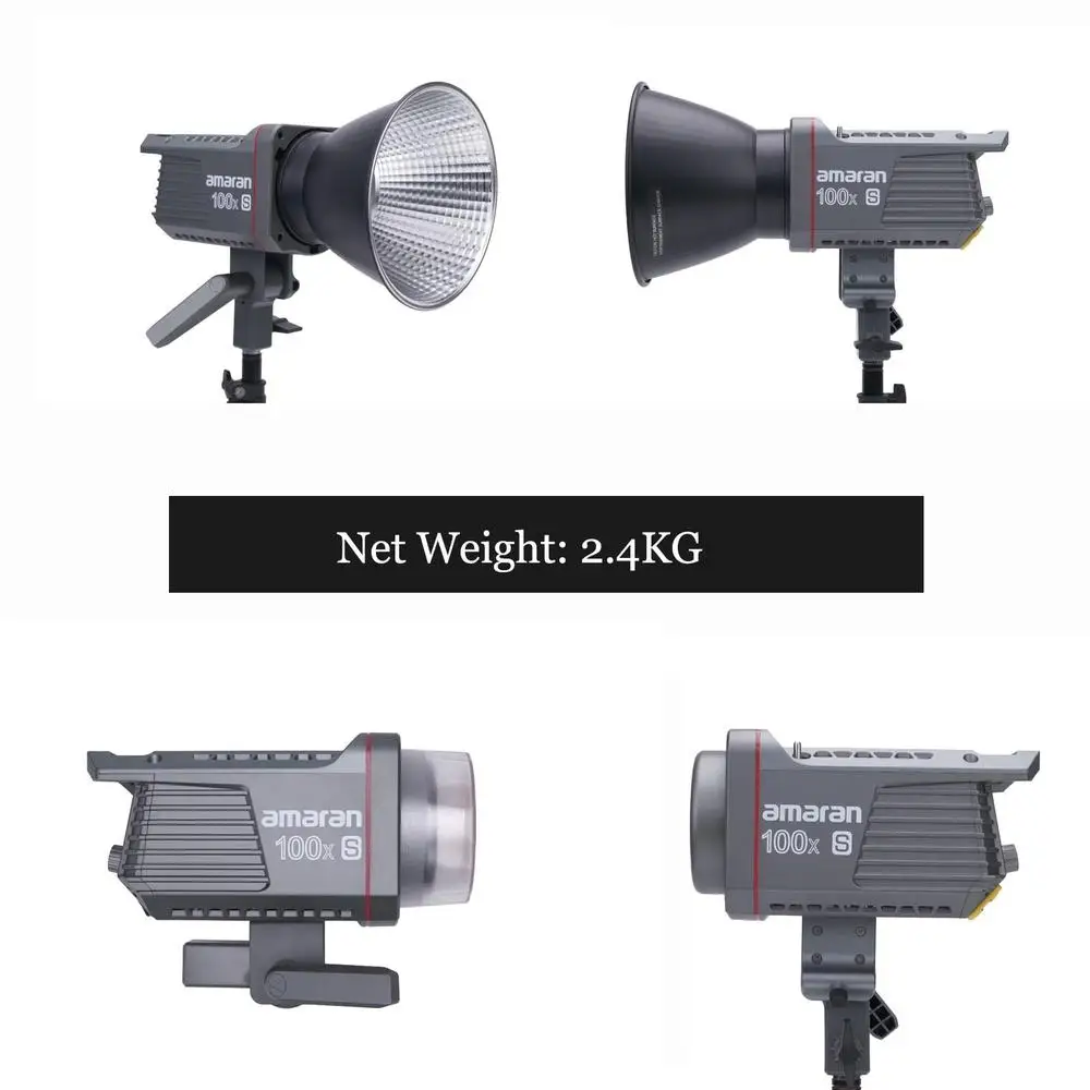 【Do Brasil】Amaran 100x S ثنائي اللون COB LED الفيديو الضوئي 100W Bowens Mount CCT 2700K-6500K DC/AC Power Supply APP التحكم عن طريق Aputur