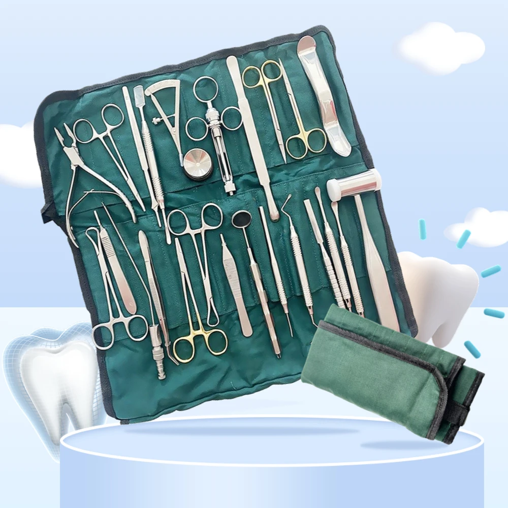 

26Pcs Dental Implant Tool Set Basic Instruments for Implant Surgery Kit Surgical Tools for Dentists with Wrench and Driver