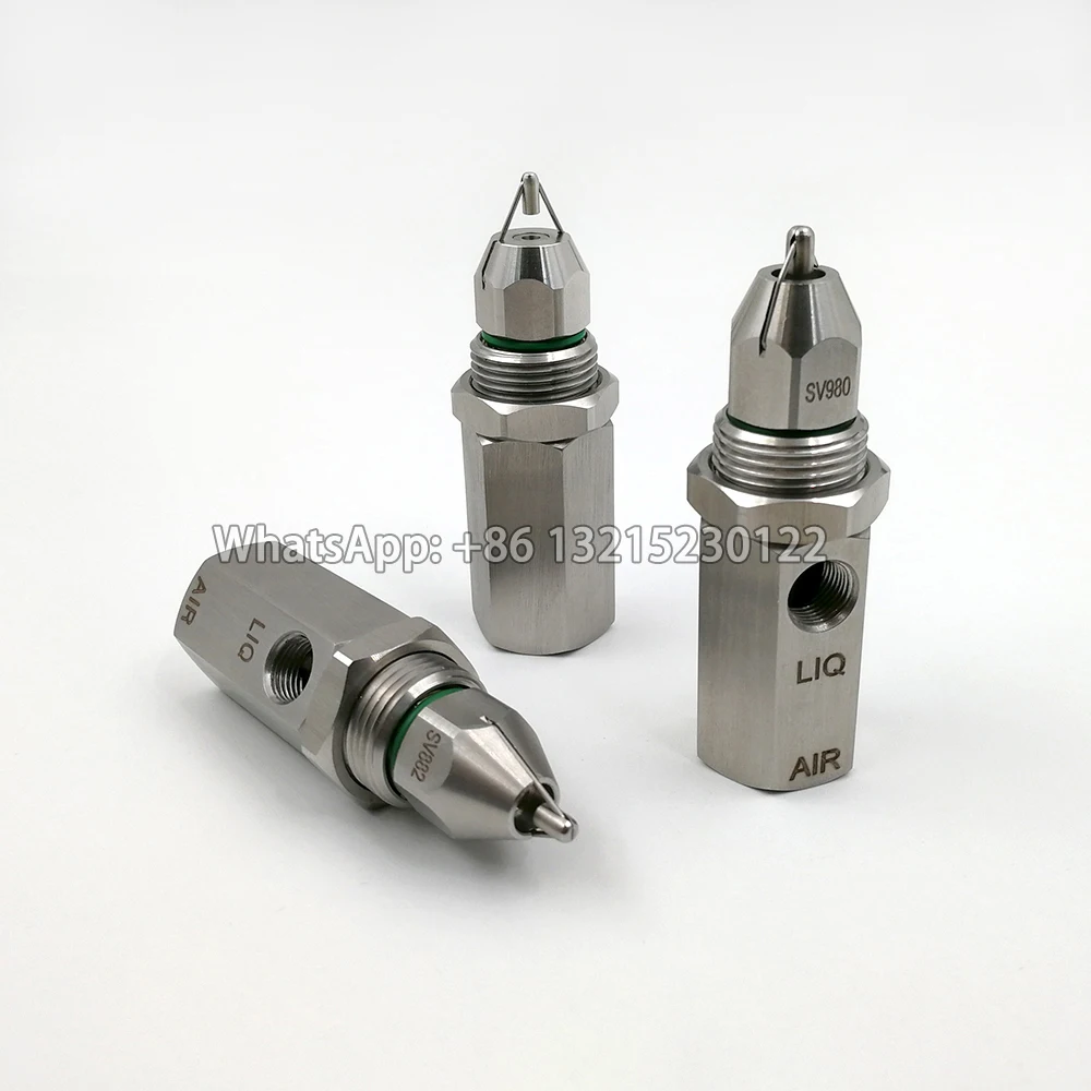 

Air Atomizer Spray Nozzle Ultrasonic Nozzle Dry Fog Super Fine Mist Air Atomizing Nozzle 304 Stainless Steel Dust Removal Nozzle