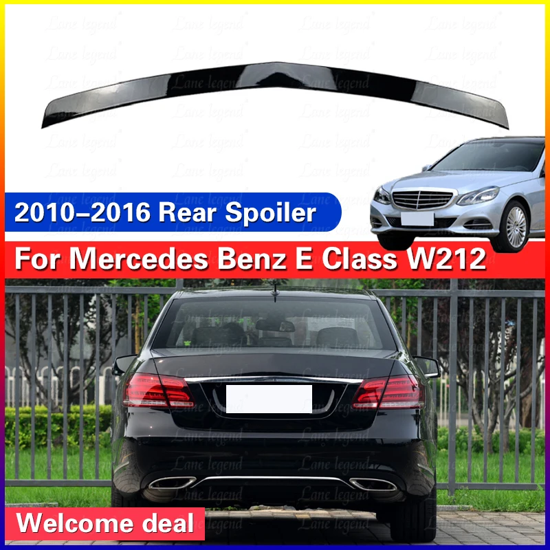 

For Mercedes-Benz E-Class W212 E200 E260 2010-2016 Rear Middle trunk Roof Spoiler Wing Car Tail Spoilers Wings stickers Tails