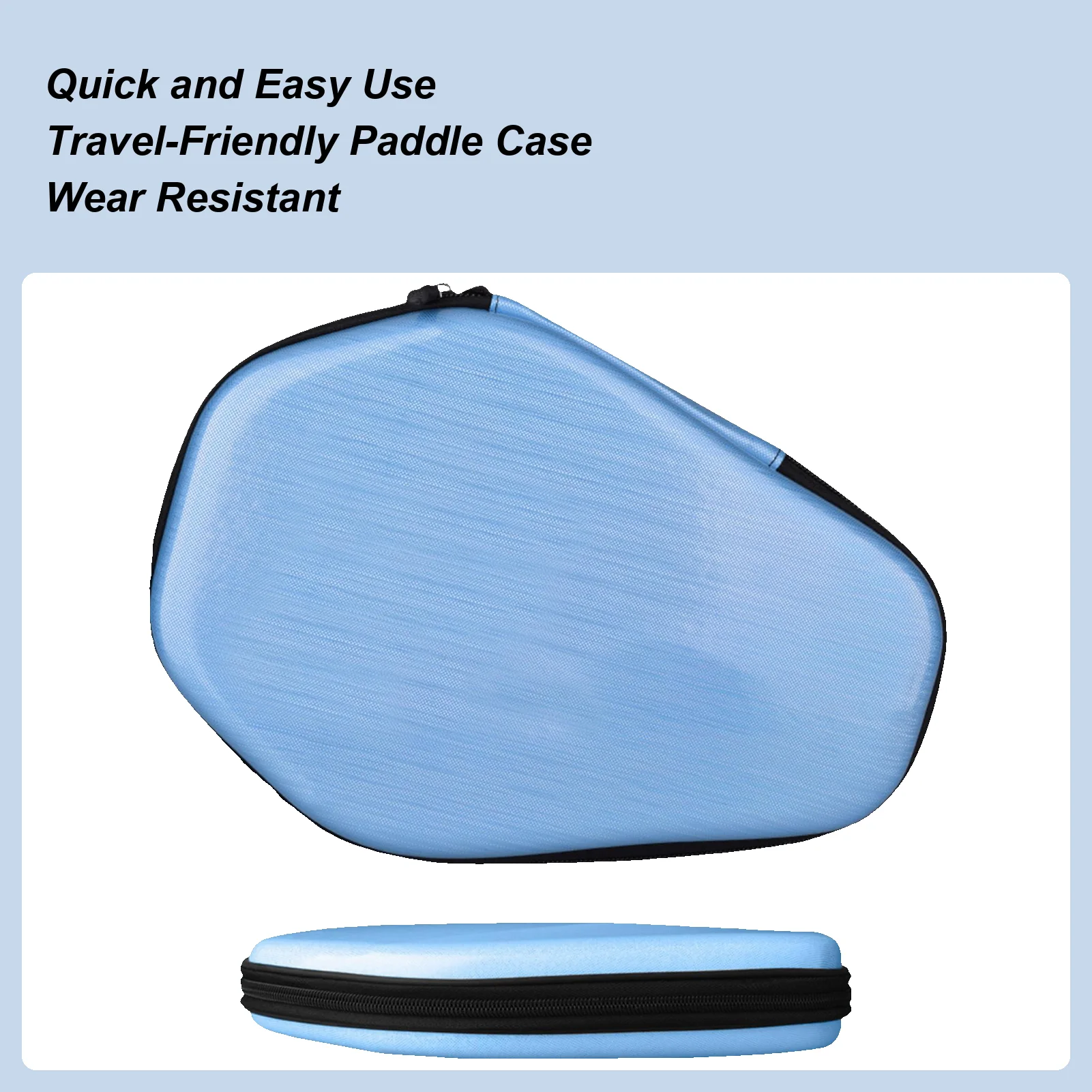 

Чехол для ракеток для настольного тенниса, сумки для ракеток для настольного тенниса с гладкой молнией, вмещает 2 весла, 2 мяча, защитный портативный спортивный органайзер