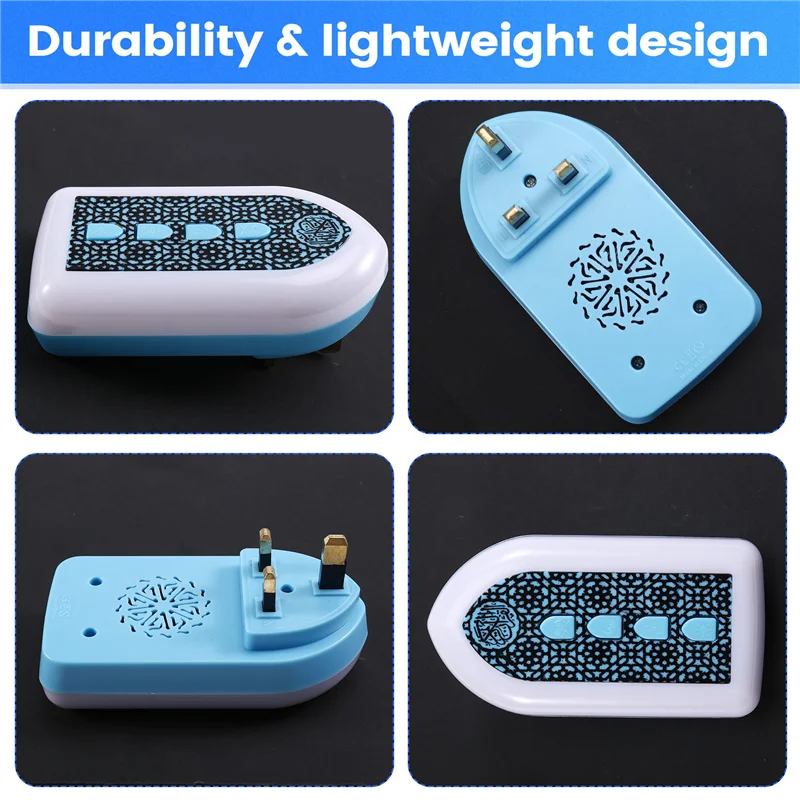 A47Z Portable Quran Speaker For Smart Koran Translation, Button Control, UK Plug, Compact Design, Blue
