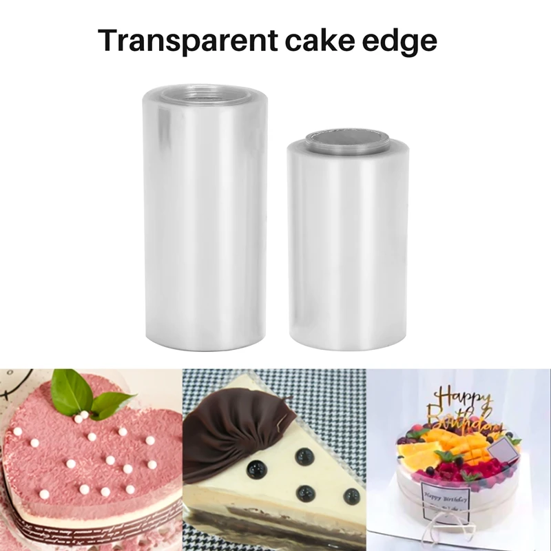 2Pcs 8/10Cm Cake Mold Film Transparent Cake Rolls Mousse Cake Acetate Sheets Chocolate Candy Wrapping Tape Strip Cake Decorating