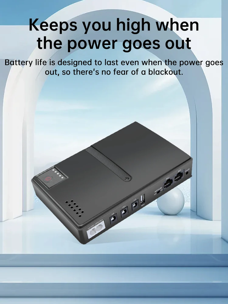 1018L Mini DC USV Unterbrechungsfreie Stromversorgung 18W 5V 9V 12V POE15V 24V Austauschbarer 18650 Batterie-Backup für Router, Modem, Kamera – Detail 3