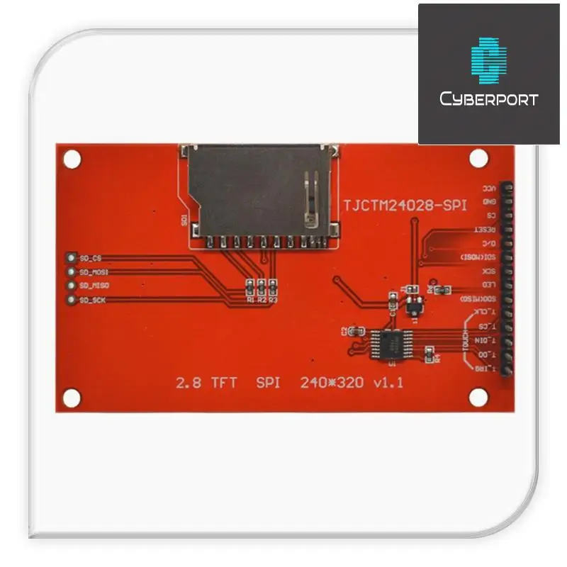 Entrega 24 horas 2 peças 2.8 Polegada 240x320 spi tft módulo de exibição lcd spi porta serial 51 drive ili9341v módulo de porta serial lcd stm32