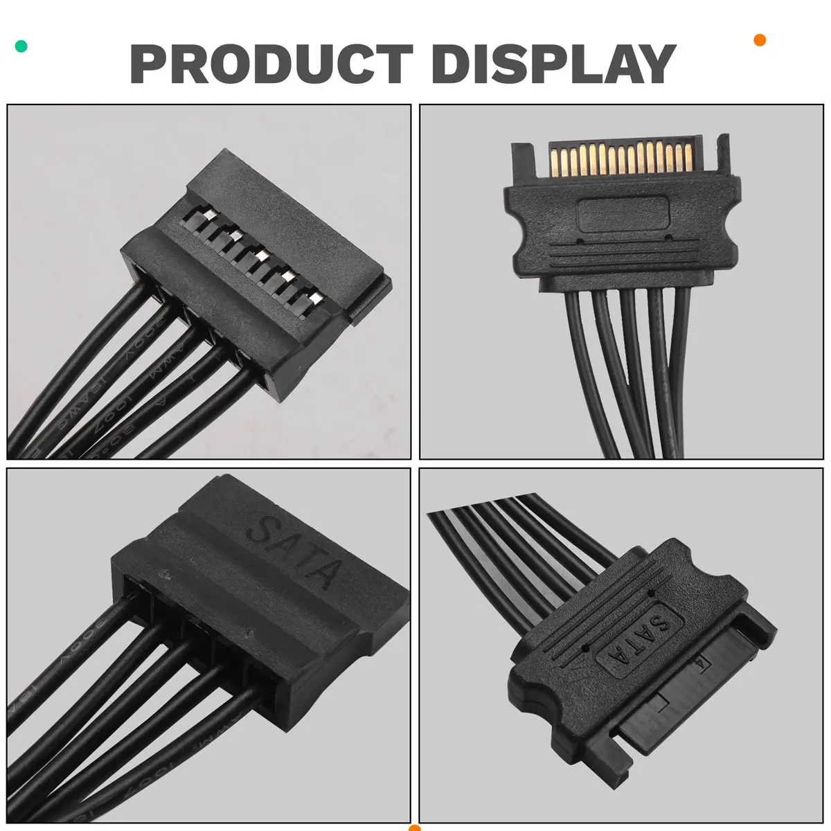 

Кабель-разветвитель питания SATA A32M на 15 контактов (1 на 5) для жестких дисков HDD/SSD, удлинительный кабель для подключения жестких дисков