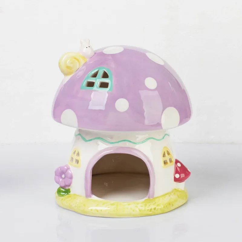 Cute Hamster House Ceramic Guinea Pig Hamster Cage Pet Bed Small Animal Nest For Rodent Chinchilla Guinea Pig Rat Hedgehog