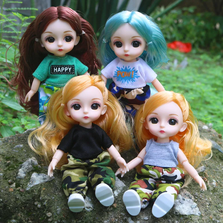 HOUZIWA 16-17CM BJD Doll Clothing 6Inch 13 Joint Doll Suit OB11 Doll Clothes