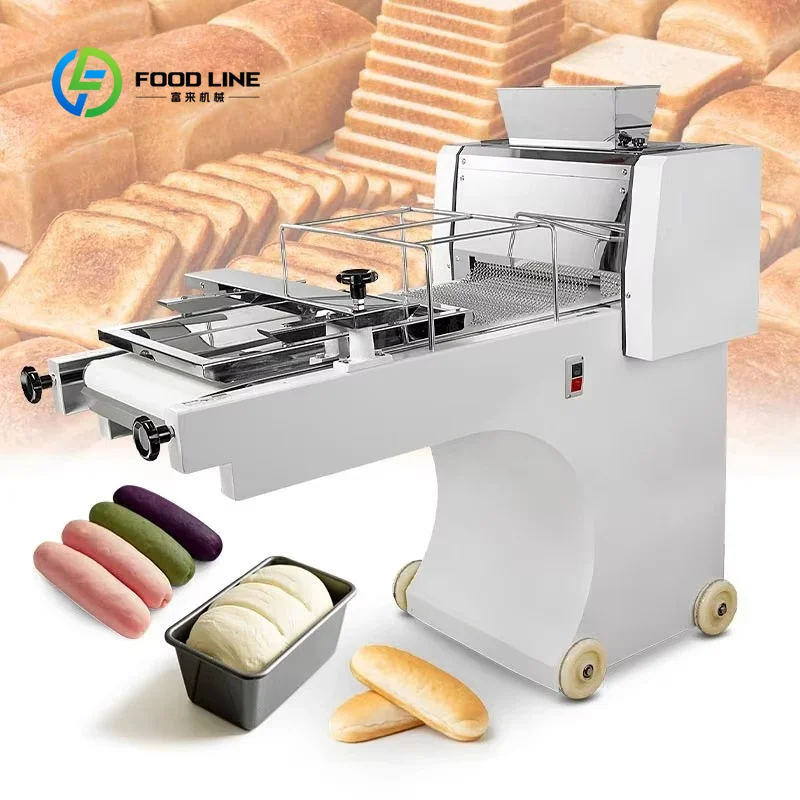 Small Electric Dough Rolling Moulder Custom Baguette Bread Shaping Machine for Commercial Toast Bread Bakery Processing