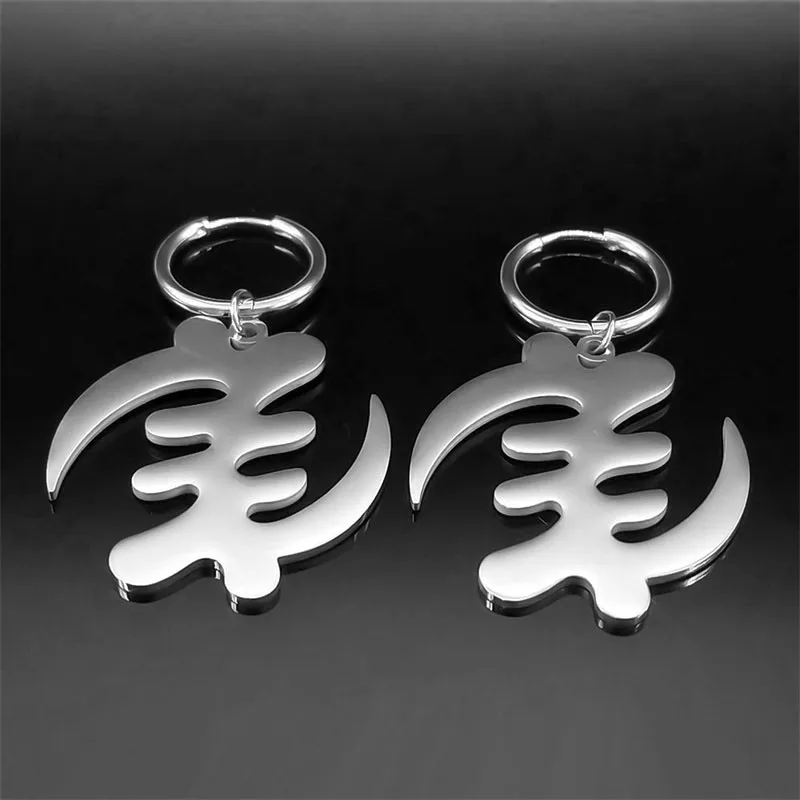 Adinkra gye nyame afrika symbol bügel ohrring edelstahl ghanaian für frauen männer kabyle stil baumeln ohrring schmuck e8088s03 – Detail 6