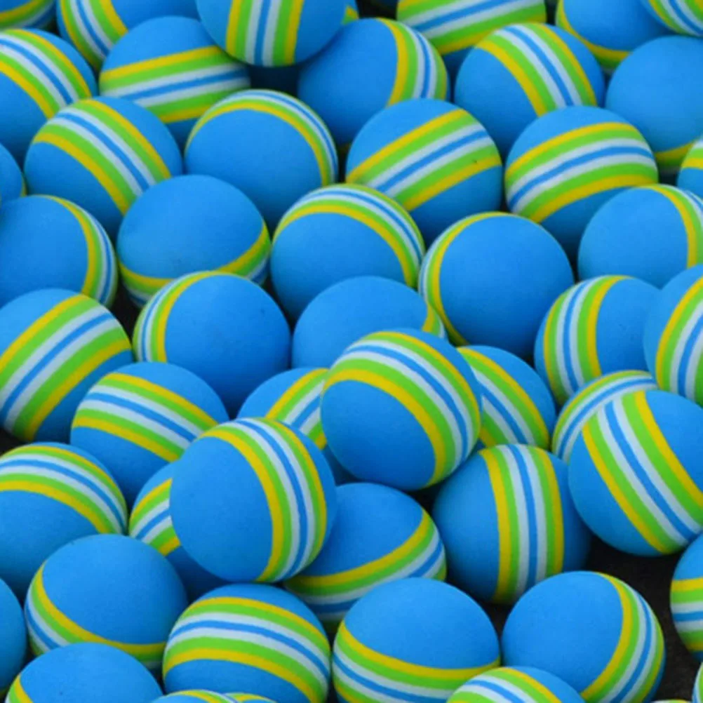 

12Pcs 42Mm Rainbow Eva Golf Training Balls Safe for Furniture Glass Windows Approach Shot Practice Indoor Use Sponge Ball