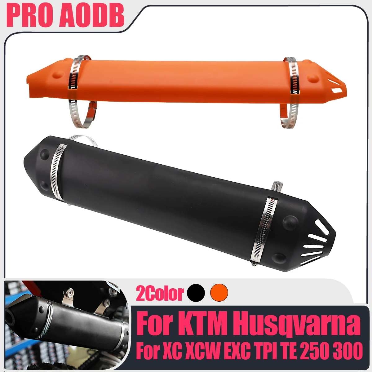 

For Husqvarna KTM 250 300 XC XCW EXC TPI 2023 Motocross Exhaust Tail Section Protective Cover TE 250 300 2020 2021 2022 etc