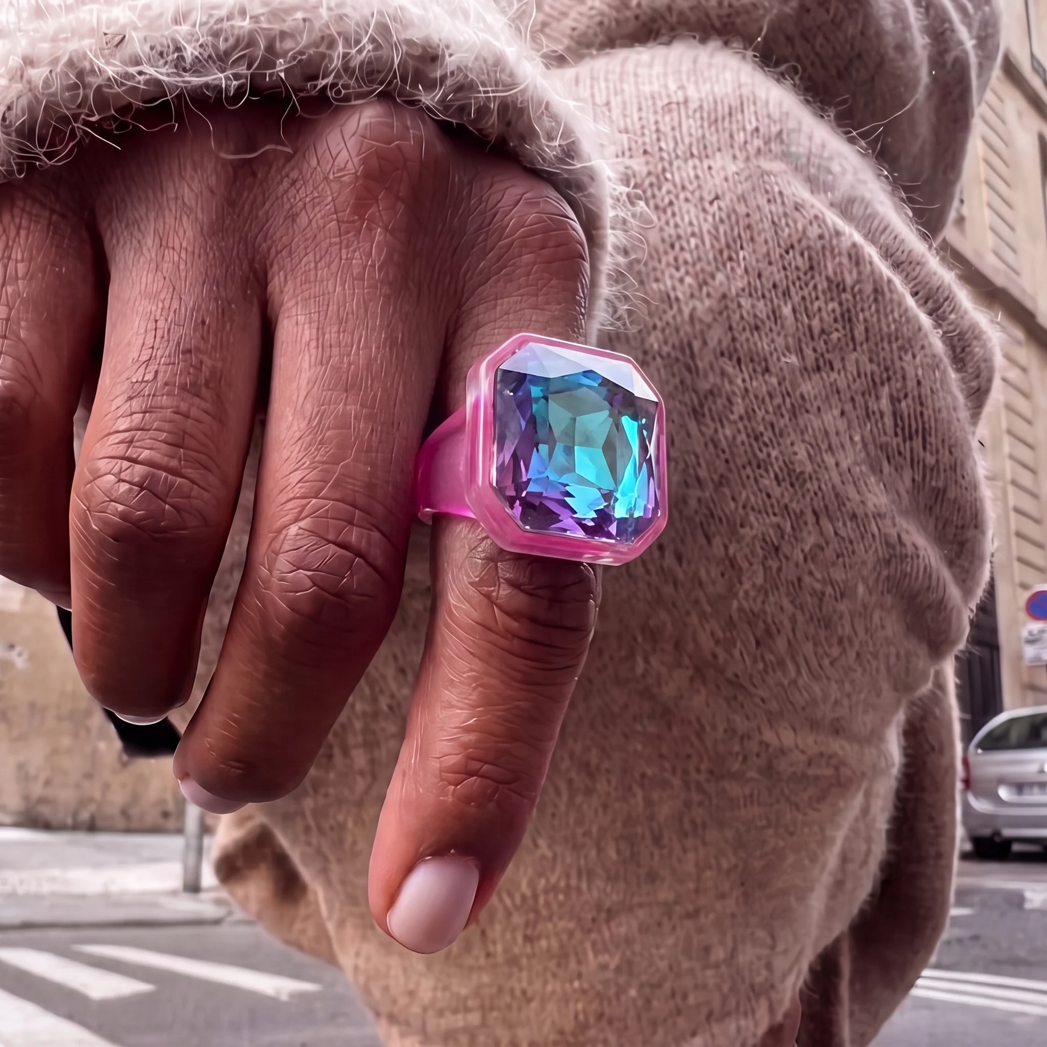 Chic Colorful Resin Ring for Women Sweet Cute Y2K Transparent Candy Acrylic Chunky Stackable Ring Party Jewelry Gifts
