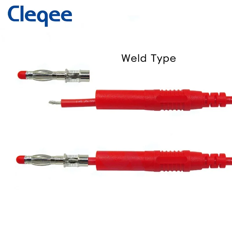 Cleqee P3013 32A  Insulated 4mm Banana Plug For Multimeter Test Leads Banana Connector Safety Welding Type Electrical DIY 1000V